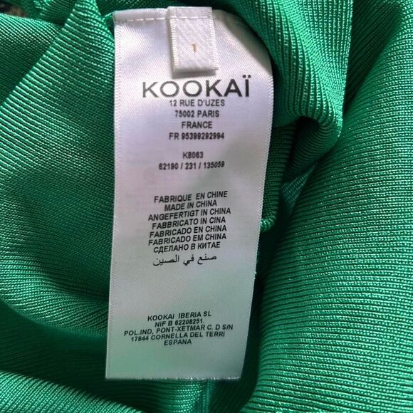 Kookai Green Ribbed Halter Tank w/ Silver Ring Detail – Y2K Retro Chic (Sz 1) - Picture 5 of 5
